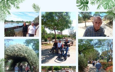 Los residentes de la Residencia Padre Diego disfrutan de la naturaleza en el Parque Moret.
