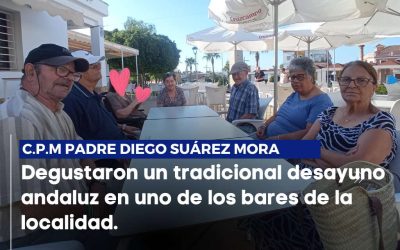 ¡Los abuelos del «Padre Diego» disfrutan de una mañana de ocio en el pueblo con su «Merienda Especial»!